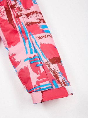 Подростковая для девочки зимняя горнолыжная куртка розового цвета 1774R