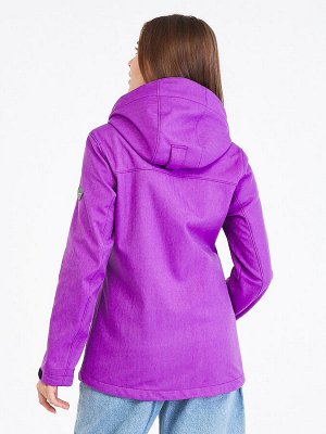 Женская осенняя весенняя ветровка softshell фиолетового цвета 19077F