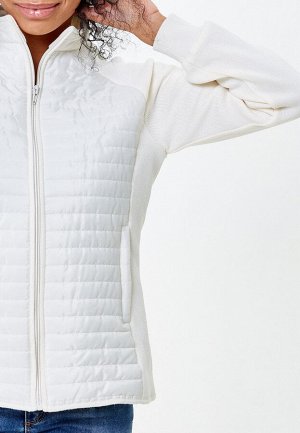 Женская осенняя весенняя молодежная куртка стеганная белого цвета 1960Bl
