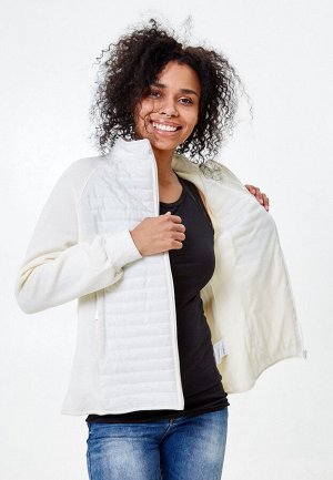 MTFORCE Женская осенняя весенняя молодежная куртка стеганная белого цвета 1960Bl