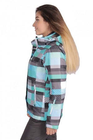 Женская зимняя горнолыжная куртка бирюзового цвета 1784Br