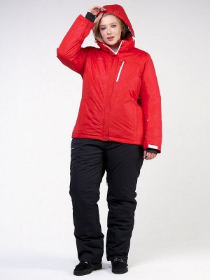 MTFORCE Женский зимний костюм горнолыжный большого размера красного цвета 021982Kr