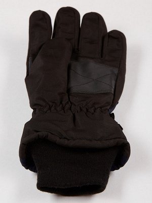 Мужские зимние горнолыжные перчатки темно-синего цвета 973TS