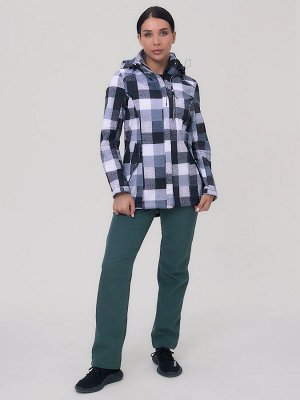 Женский осенний весенний костюм спортивный softshell серого цвета 01923Sr