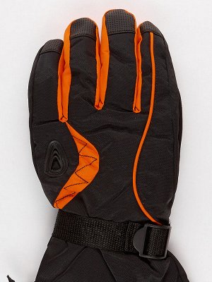 Мужские зимние горнолыжные перчатки оранжевого цвета 975O
