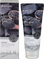 774895 3W Clinic Charcoal Foam Cleansing пенка для умывания с древесным углём, 100мл
