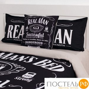 Постельное бельё "Этель" 2 сп Real Man 175х215 см, 200х220 см, 50х70+3 см - 2 шт