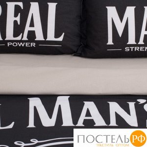 Постельное бельё "Этель" 2 сп Real Man 175х215 см, 200х220 см, 50х70+3 см - 2 шт