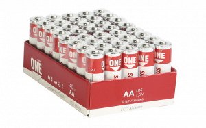 Батарейка алкалиновая ONE LR6/40 bulk (40/720) (SOBA-2A40S-Eco)