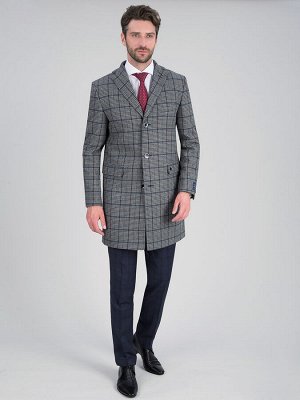 2053У-1 S TADDEO GLEN PLAID DK GREY/ Пальто мужское