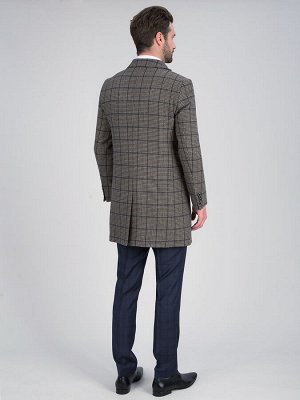 2053У-1 S TADDEO GLEN PLAID BROWN/ Пальто мужское