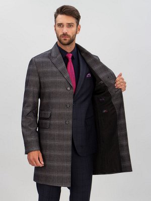 5040 M GREY CHECK/ Пальто мужское