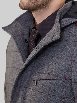 2082 s grey check lux/ пальто мужское