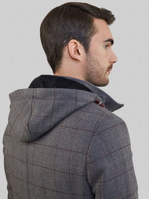 2082 s grey check lux/ пальто мужское