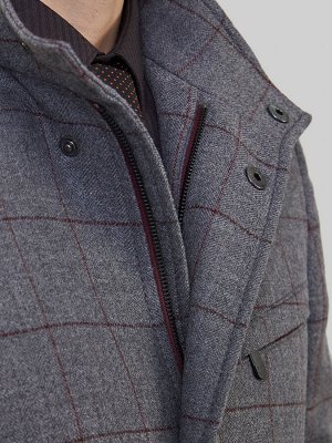 2082 s grey check lux/ пальто мужское