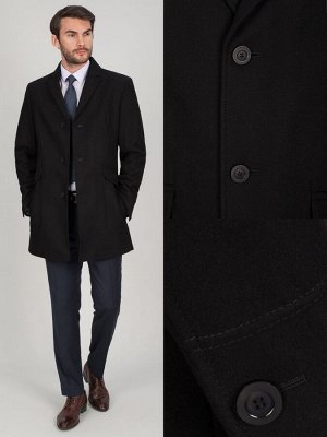 5017 melton black/ пальто мужское