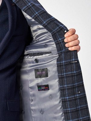 2062У M DK NAVY BLUE CHEK/ Пальто мужское