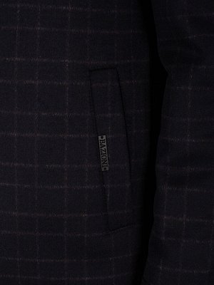 2073У S DK. NAVY WITH CHECK/ Пальто мужское