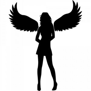 Эротическая девушка Ангел. Вариант 9