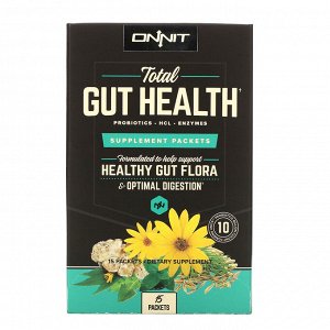 Onnit, Total Gut Health, пакетики с пищевой добавкой, 15 штук