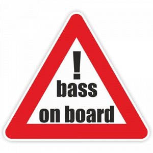 Наклейка bass on board