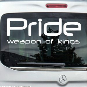 Наклейка pride weapon of kings