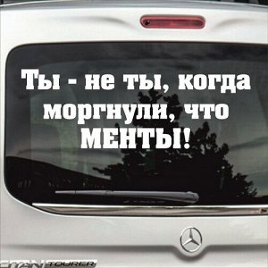 Ты - не ты, когда моргнули, что менты!