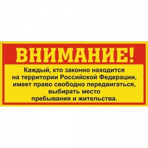 Наклейка Каждый, кто законно находится на территории РФ