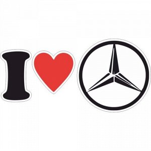 Наклейка I love Mercedes