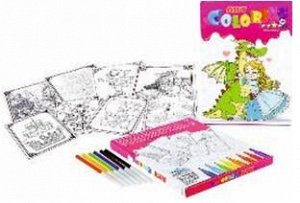 Раскраска "coloring art" дракон