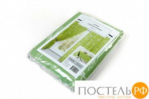ШТГА013-11318 Шторы для кухни "Зеленая поляна", 145*180 см, Габардин (50% хлопок, 50% полиэстер), упаковка: ПВХ