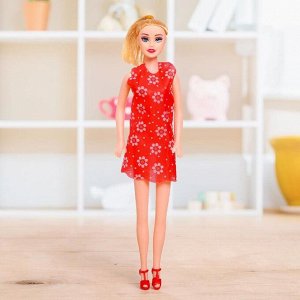 Кукла модель "Тина" в платье, МИКС