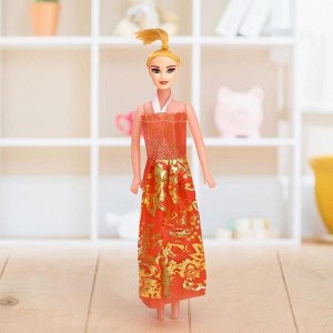 Кукла модель "Наташа" в длинном платье, МИКС