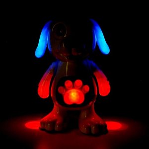 Игрушка «Собачка», работает от батареек, танцует, световые и звуковые эффекты