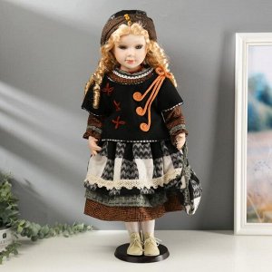 Кукла коллекционная керамика "Стеша с сумочкой" 60 см