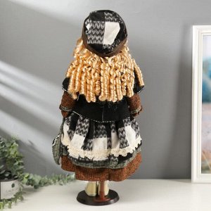 Кукла коллекционная керамика "Стеша с сумочкой" 60 см