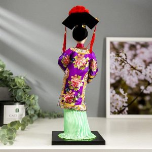 Кукла коллекционная "Китаянка в национальном платье с опахалом" 32х12,5х12,5 см