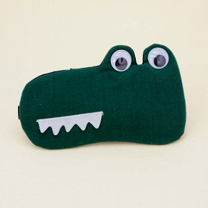 Маска для сна гелевая "Crocodile", green