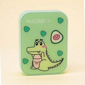 Контейнер для линз "Dino-avocado", green