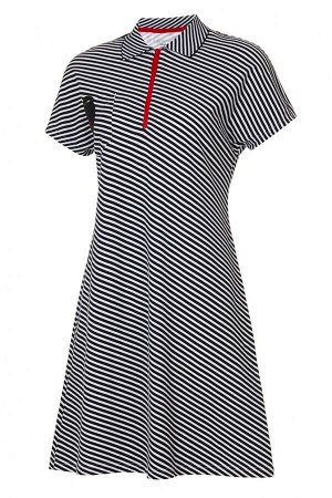 Платье Поло женское (черный/белый)