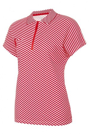 Рубашка поло женская (красный/белый)