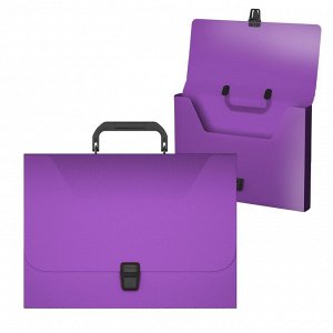 Папка портфель а4 700мкм "diagonal vivid" фиолетовая