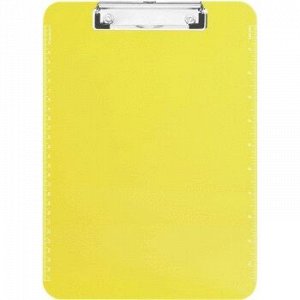 Доска-планшет a4 "monochrome" с зажимом 2 мм неон желтая