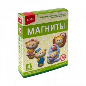 Фигурка на магнитах "Милые мишки"  кор.  ТМ "Лори"