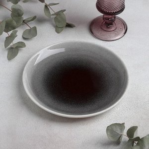Тарелка фарфоровая десертная Magistro «Сиам», d=20 см, цвет серый