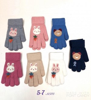 Детский перчатки 5-7 лет, без выбора цвета