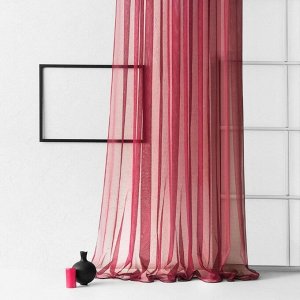 Портьера «Стори», размер 300 х 270 см, цвет бордовый