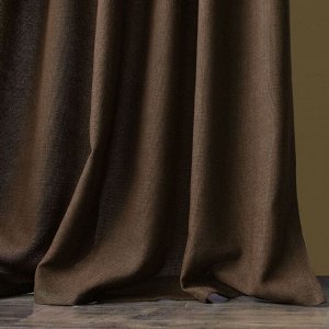 Комплект штор «Джерри», размер 200 х 270 см - 2 шт, подхват - 2 шт см, цвет коричневый