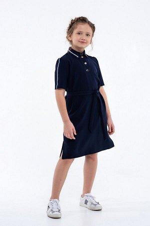 Синее школьное платье, модель 0156