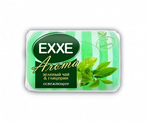 Туалетное крем+мыло EXXE AROMA глицериновое "Зеленый чай & глицерин" 1шт*80г  (ЗЕЛЕНОЕ) полос/одиноч